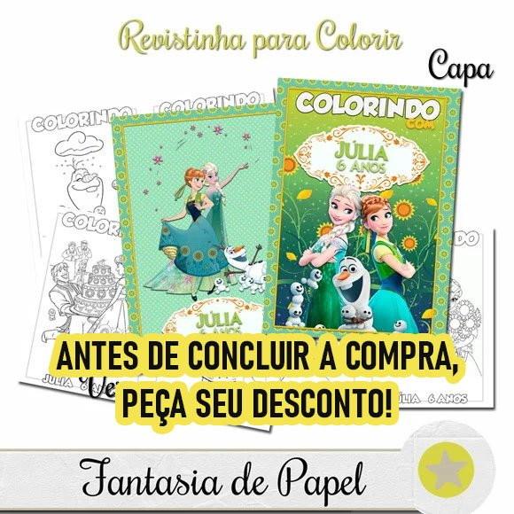 Revistinha para Colorir Frozen Fever 20x14,5