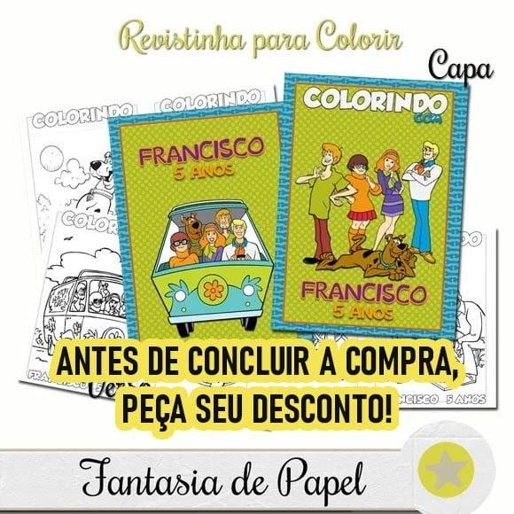 Revistinha para Colorir Scooby-doo 20x14,5