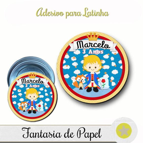 ADESIVO PARA LATINHA PEQUENO PRÍNCIPE