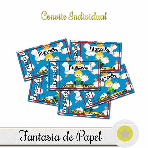 CONVITE INDIVIDUAL PEQUENO PRÍNCIPE