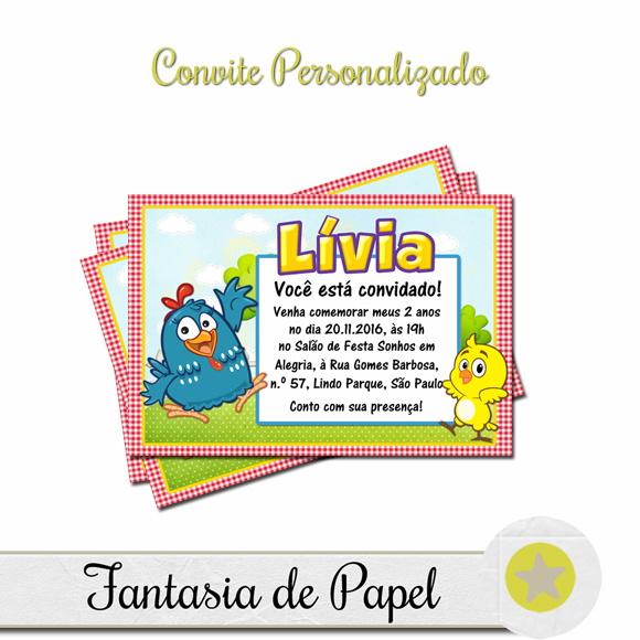 CONVITE GALINHA PINTADINHA