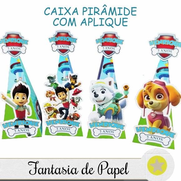 Caixa Pirâmide c/ Aplique (peça Seu Desconto!) Fazemos Temas