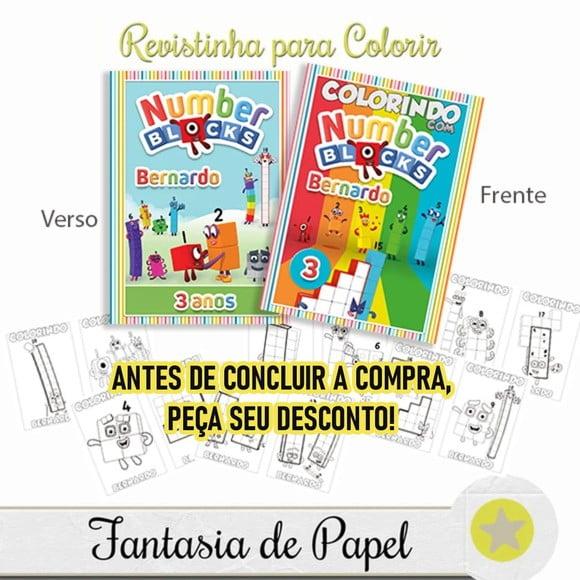 Revistinha Colorir Number Blocks 21 x 14,5 Peça Seu Desconto