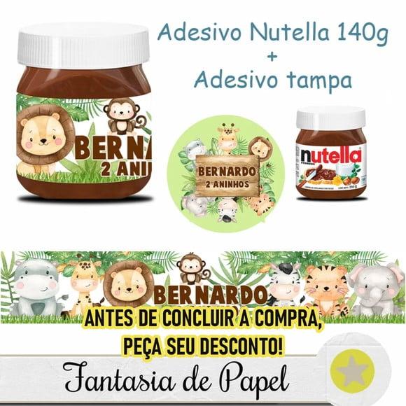 Rótulo Nutella 140g + Adesivo para a Tampa
