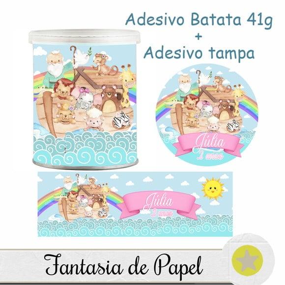 Rótulo Adesivo Batata 41g + Rótulo Adesivo da Tampa