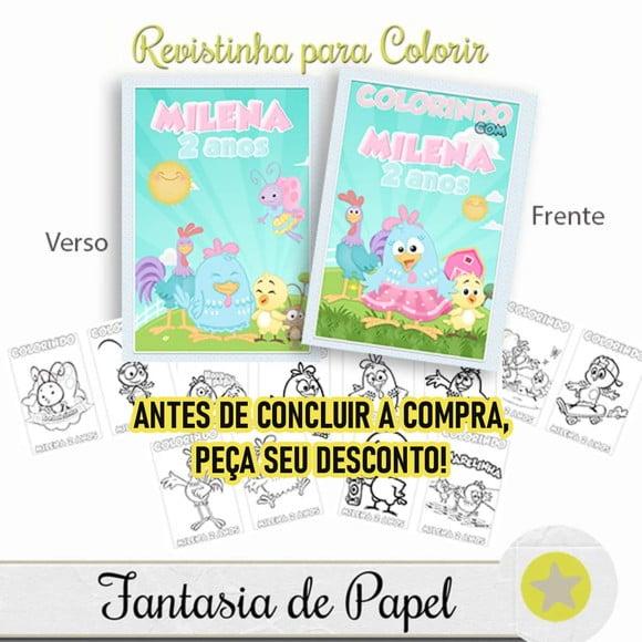 Revista Colorir a Galinha Pintadinha 14x10 Peça Seu Desconto
