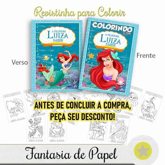 Revistinha Colorir a Pequena Sereia 20x14,5 Peça o Desconto!