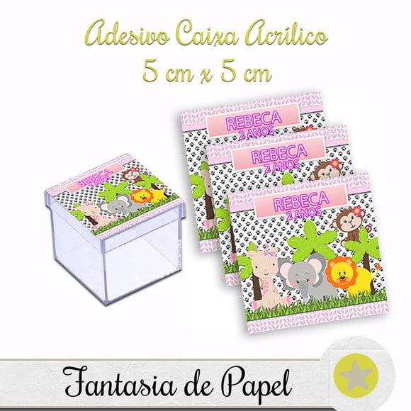 ADESIVO CAIXA ACRÍLICA SAFÁRI ROSA