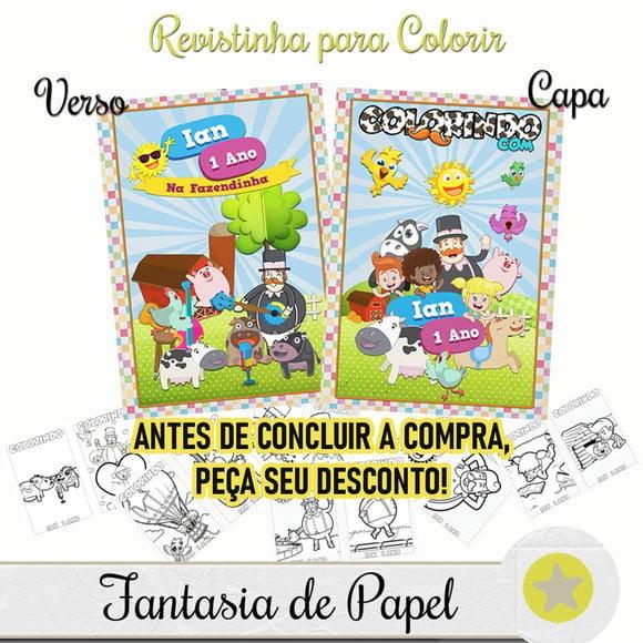 Revista para Colorir Bita Fazendinha 20x14,5 Peça o Desconto