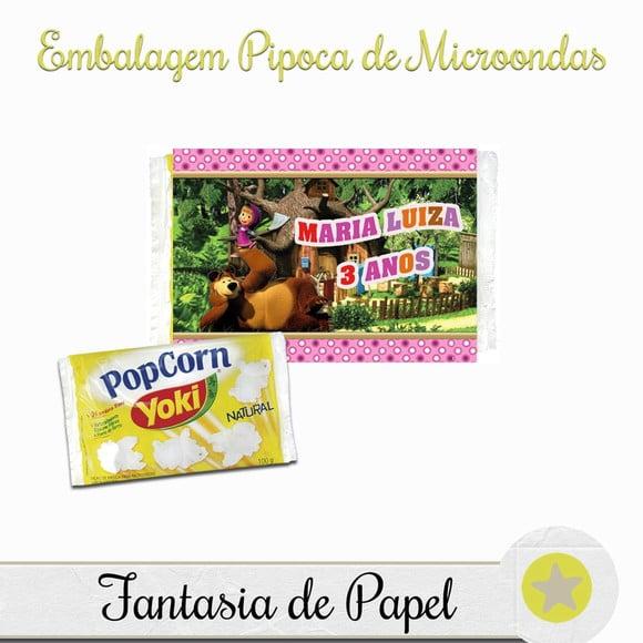 EMBALAGEM PIPOCA MICROONDAS MARSHA E O URSO