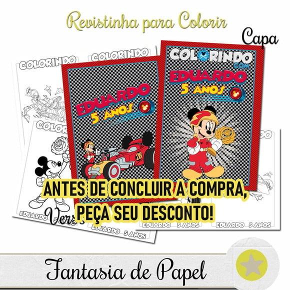 Revistinha para Colorir Mickey Sobre Rodas 2 20x14,5