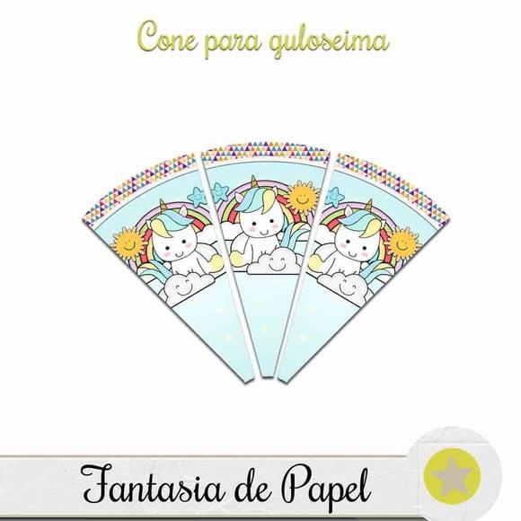 Cone para Guloseimas Unicórnio