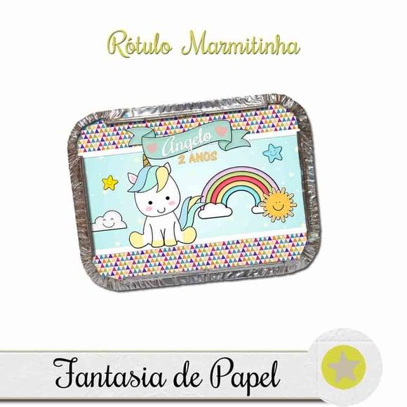 RÓTULO PARA MARMITINHA UNICÓRNIO
