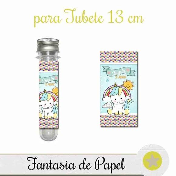 ADESIVO PARA TUBETE UNICÓRNIO
