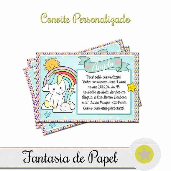 CONVITE UNICÓRNIO