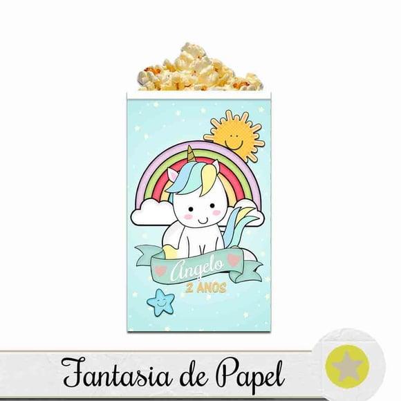 CAIXA PIPOCA/CACHEPÔ UNICÓRNIO