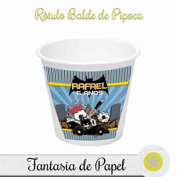 RÓTULO BALDE DE PIPOCA BATMAN