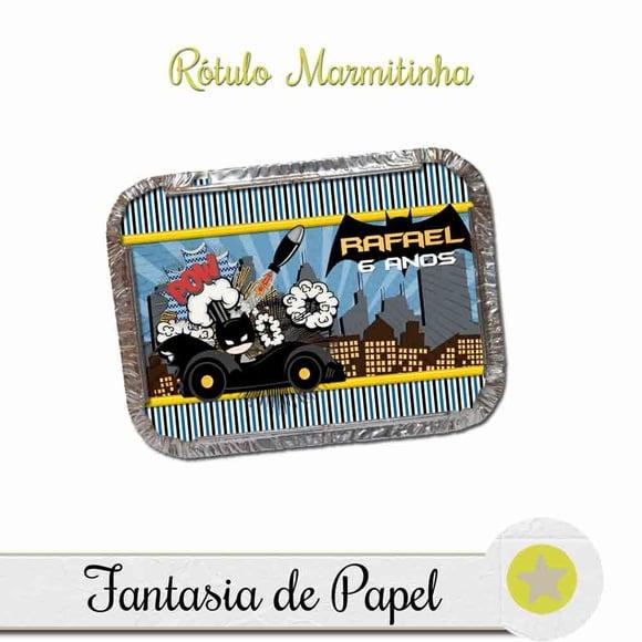 RÓTULO PARA MARMITINHA BATMAN
