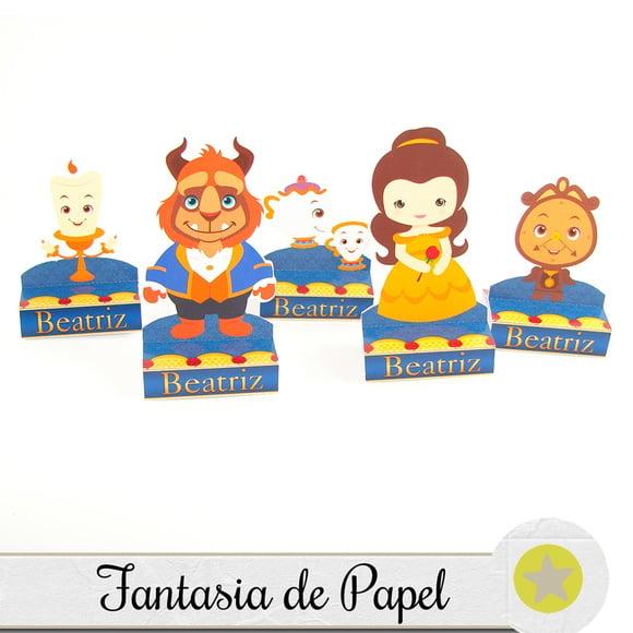 PORTA MINI CHOCOLATE BELA E A FERA