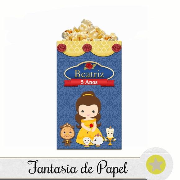 CAIXA PIPOCA/CACHEPÔ BELA E A FERA CUTE