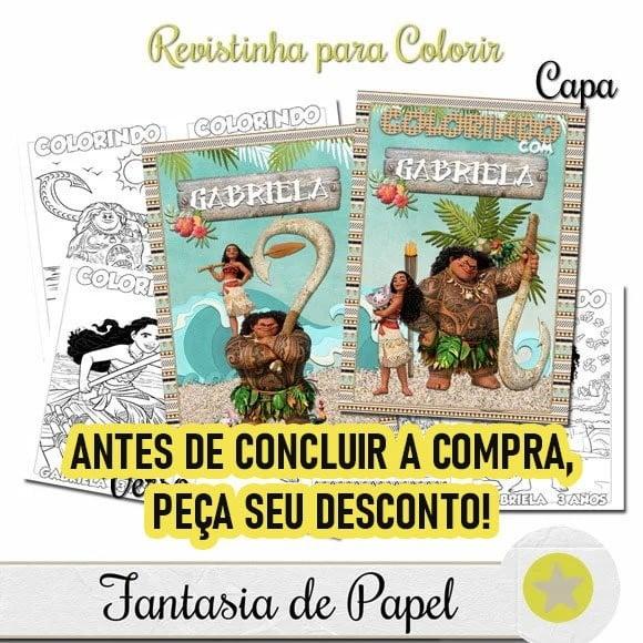 Revistinha para Colorir Moana 20x14,5