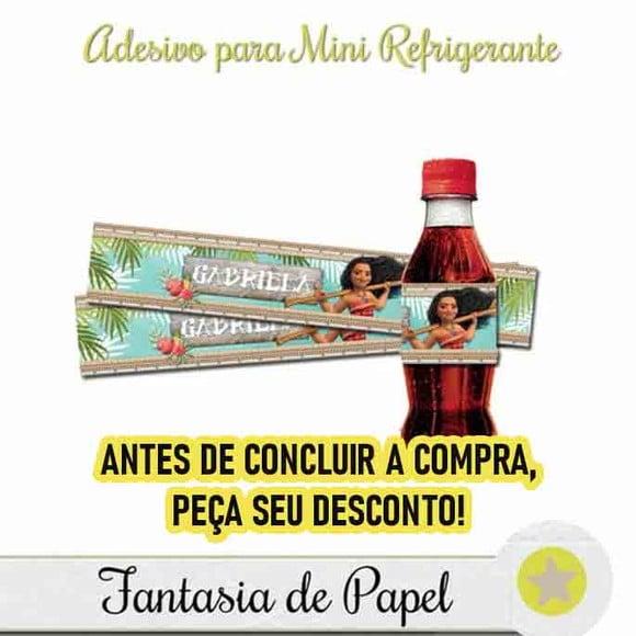 Rótulo para Mini Refrigerante Moana