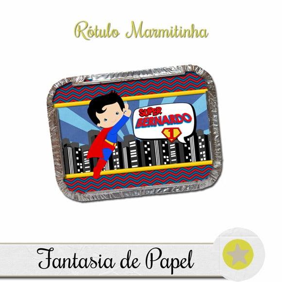 RÓTULO PARA MARMITINHA SUPER HOMEM