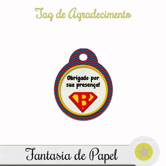 TAG AGRADECIMENTO SUPER HOMEM