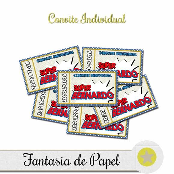CONVITE INDIVIDUAL SUPER HOMEM
