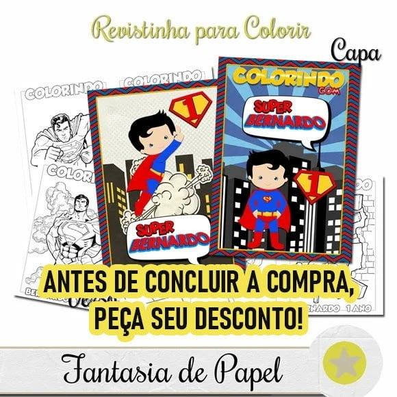 Revistinha para Colorir Super Homem 20x14,5
