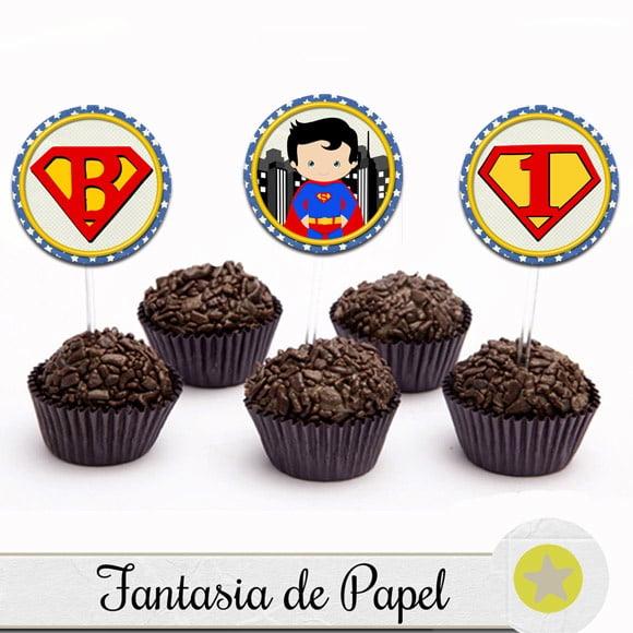 TOPPER PARA DOCE SUPER HOMEM