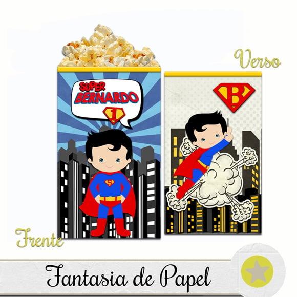 CAIXA PIPOCA/CACHEPÔ SUPER HOMEM