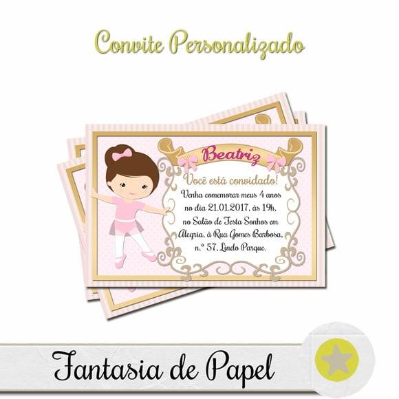 CONVITE BAILARINA