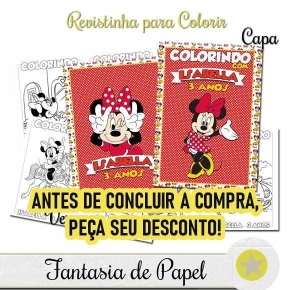 Revistinha para Colorir Minnie 2 20x14,5