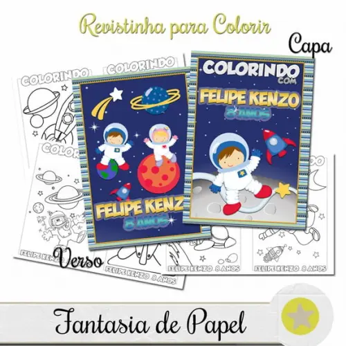 Revistinha Colorir  20x14,5 - FAZEMOS NO TEMA DA SUA FESTA!