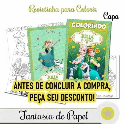 Revistinha para Colorir Frozen Fever 20x14,5