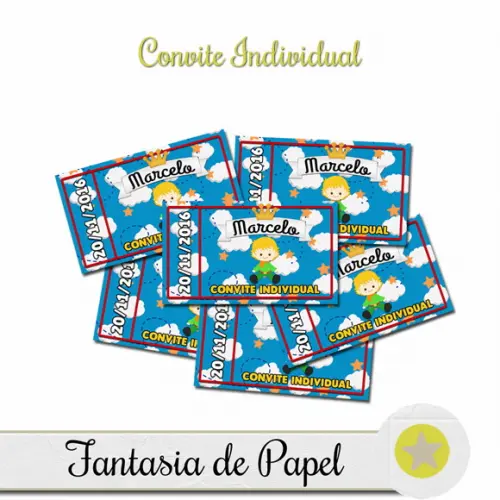 CONVITE INDIVIDUAL PEQUENO PRÍNCIPE