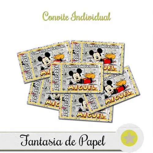 CONVITE INDIVIDUAL MICKEY