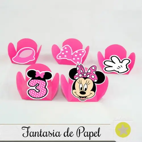 FORMINHAS PARA DOCE MINNIE ROSA