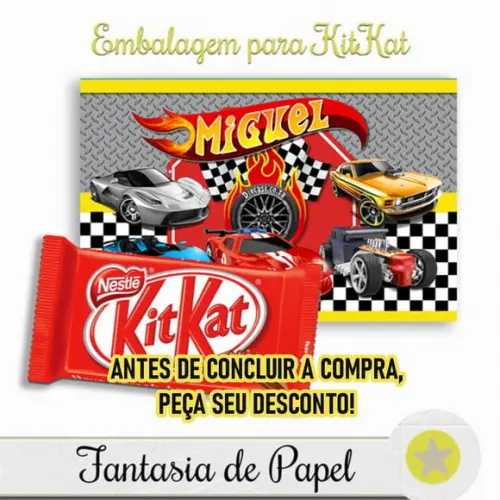 Caixa Kitkat Hotwheels