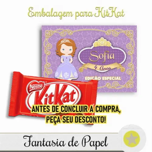 Caixa Kitkat Princesa Sofia