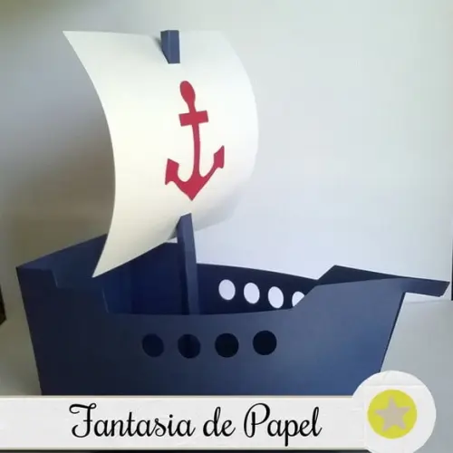 10 Barco Centro de Mesa Marinheiro em Papel