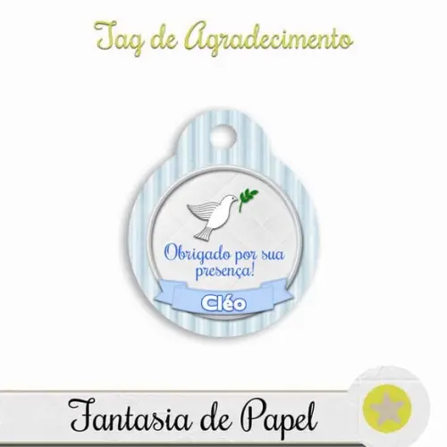 TAG DE AGRADECIMENTO ANJO AZUL