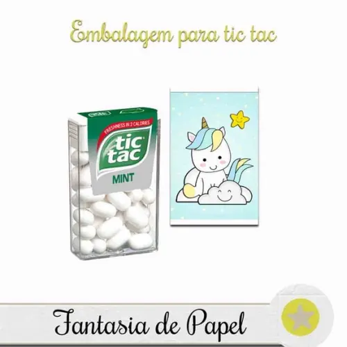 Embalagem para Tic Tac Unicórnio
