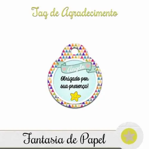 TAG AGRADECIMENTO UNICÓRNIO
