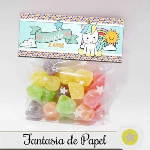 LAPELA + SAQUINHO PARA DOCE UNICÓRNIO