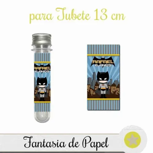 ADESIVO PARA TUBETE BATMAN