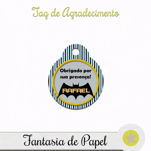 TAG AGRADECIMENTO BATMAN