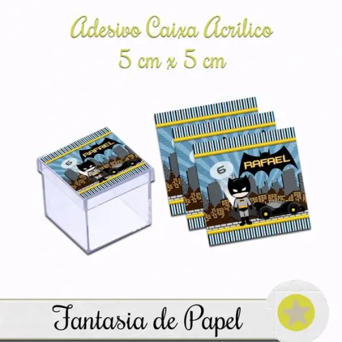 ADESIVO CAIXA ACRÍLICA BATMAN