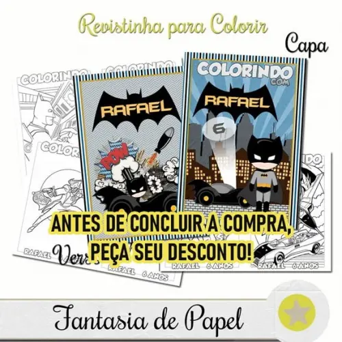 Revistinha para Colorir Batman 20x14,5